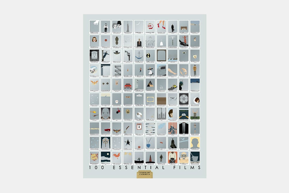 100 Essential Films Scratch-Off Chart