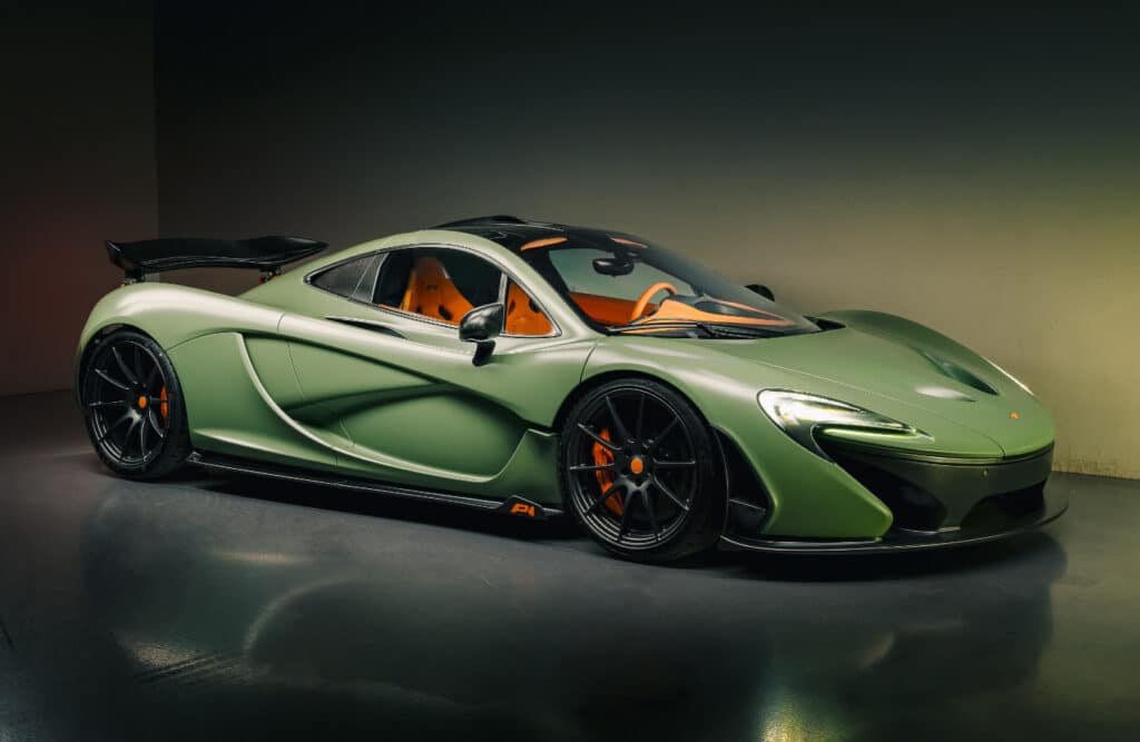 2015 McLaren P1 In Matte Green Side View