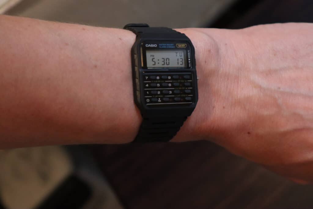Casio Calculator Watch: On The Wrist