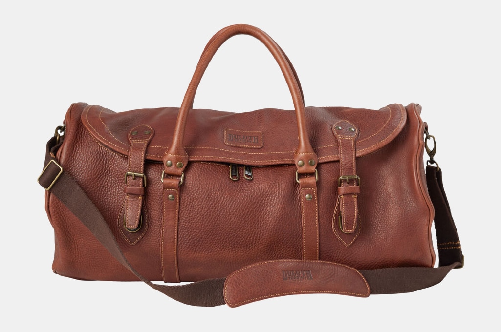 Duluth Trading Lifetime Leather Duffle Bag