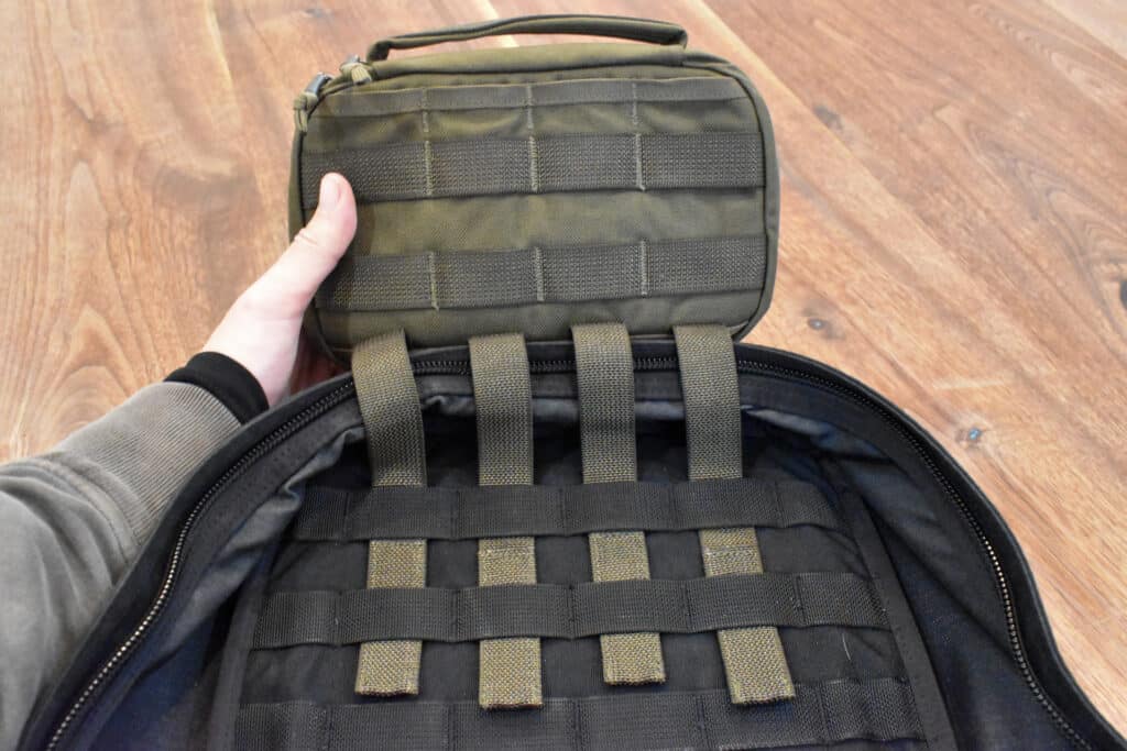 Review: GoRuck GR1 Field Pocket: Molle Webbing Attached To Bag
