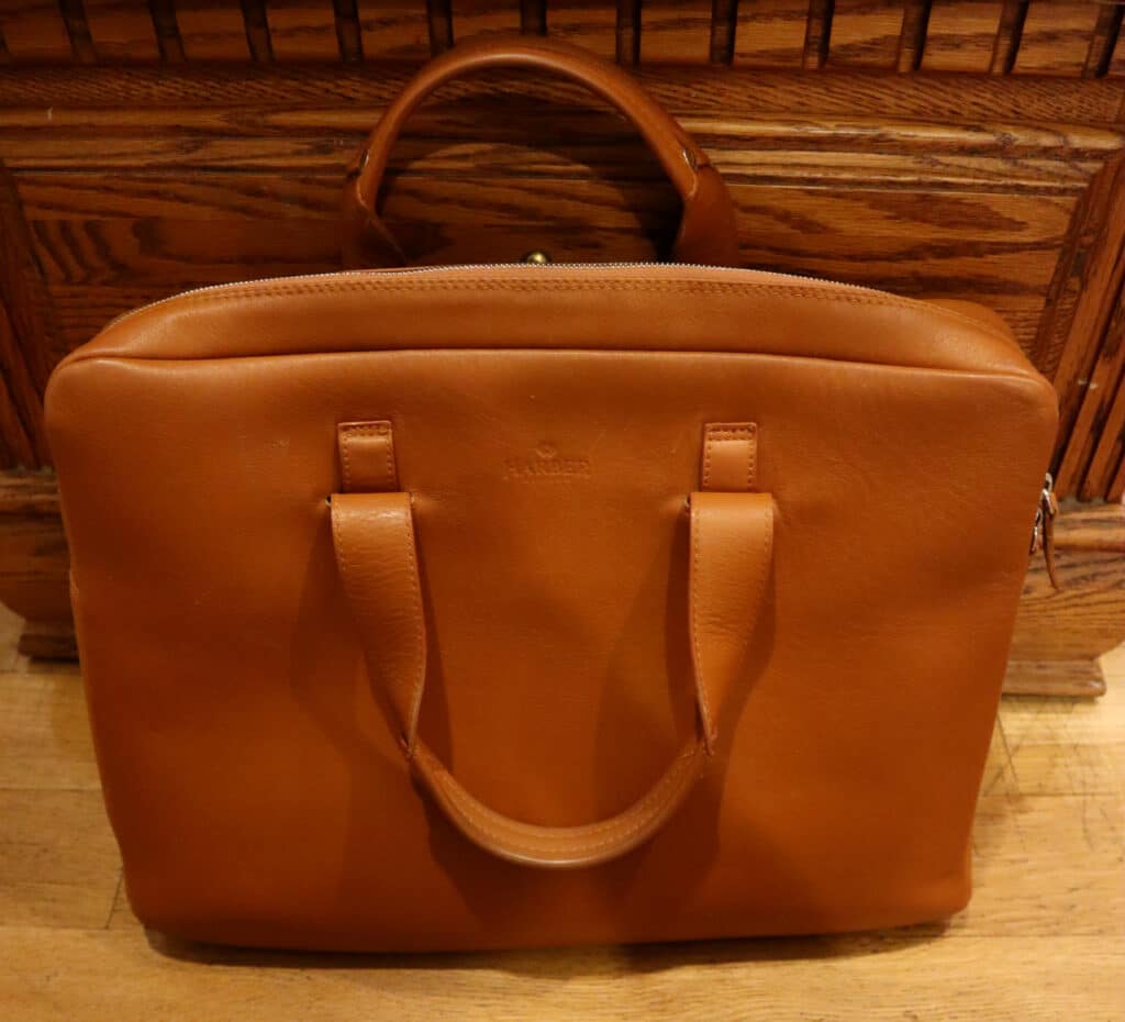 Harber London Everyday Leather Briefcase Review Handles
