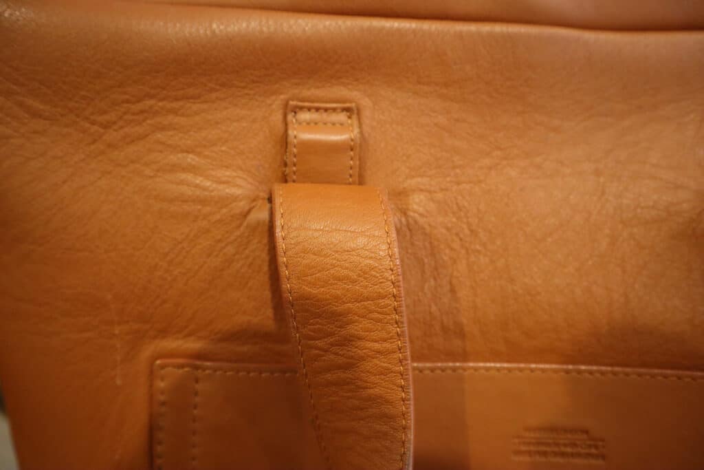 Harber London Everyday Leather Briefcase Review Leather Handles stitching