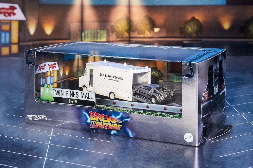 Hot Wheels Back to the Future 40th Anniversary Set Packaging