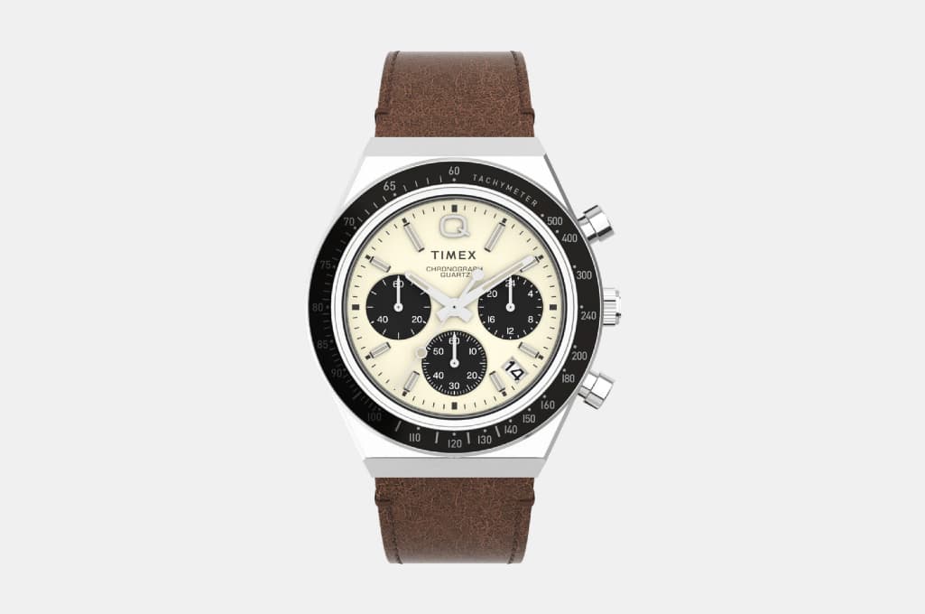Q Timex 40mm Chronograph Panda Dial