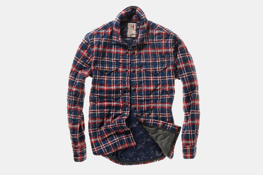 Relwen Quilted Flannel Shirt Jacket