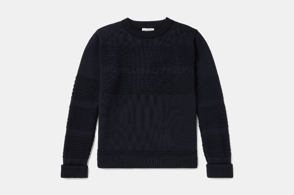 S.N.S. HERNING Fisherman II Textured Virgin Wool Sweater