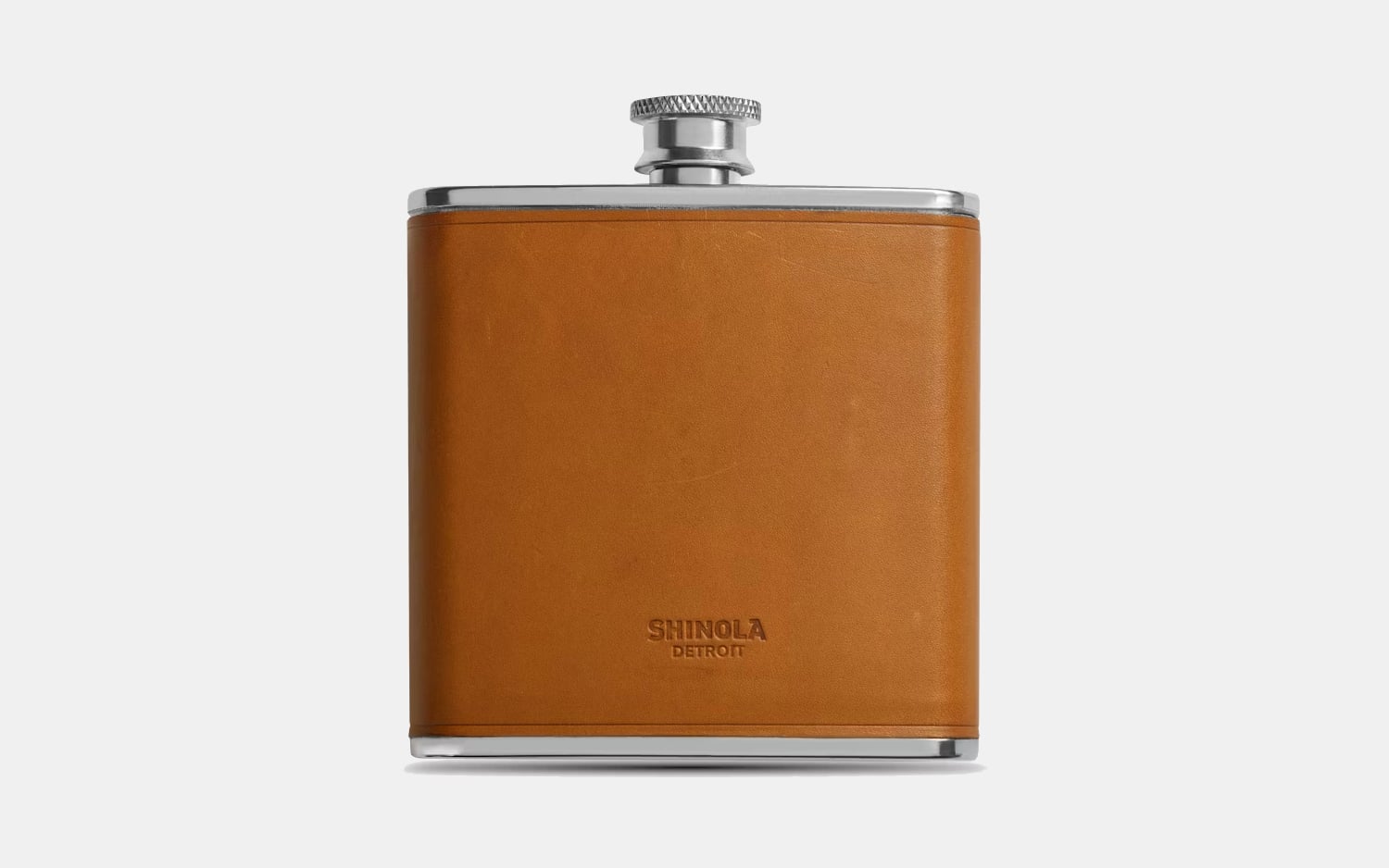 Shinola Leather Wrapped Flask